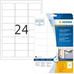 Herma Wetterfeste Folienetiketten 63,5 x 33,9 mm 24 pro A4 Bogen 240 Stück