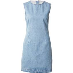 Calvin Klein Open Back Cap Sleeve Dress - Blue