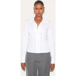 PrettyLittleThing Fitted Long Sleeve Shirt - White