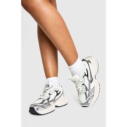 boohoo Womens Chunky Sports Trainers - Grey