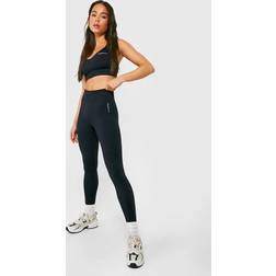 boohoo Womens Petite Bum Shaping Seamless Leggings - Black