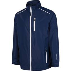 Island Green Golf Essentials Men's Golf Full Zip Waterproof Jacket - Navy/White