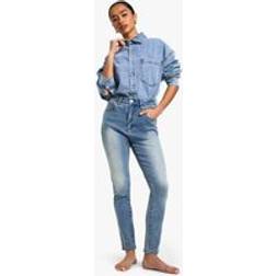 boohoo Womens The Petite High Waist Skinny Jean - Blue