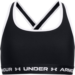 Under Armour Girl's Crossback Sports Bra - Black/White (1369971-001)