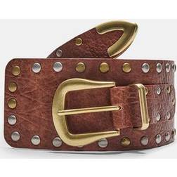 Stradivarius Wide Multi-Studded Belt - Brown