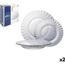 Duralex Picardie Transparent 12-Piece Tableware Dinner Set