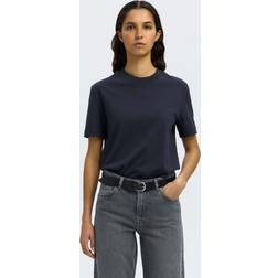 Selected Mock-Neck T-shirt - Blå