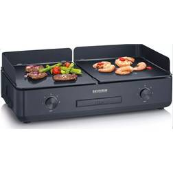 Severin 8569 Grill Elektrisk 2 Grillytor Svart