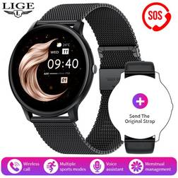 Lige Smart Watch Bluetooth Call Voice Assistant Waterproof