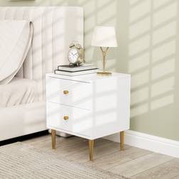 Fairmont Park Nightstand White 50cm H X 40cm W X 35cm D Bedside Table
