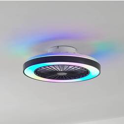 Lindby Teleo LED Takfläkt Svart