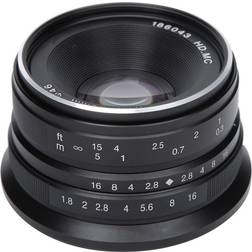 Zeblaze 25mm F1.8 Manual Focus Lens for Fuji FX Mount Black