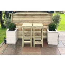Churnet Valley Garden Bar Stool Set of 2 Timber 38 x 36.5 x 80 cm