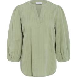 Kaffe Jollia Zia Textured Cotton Blouse - Green