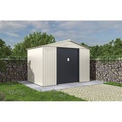 Habitat et Jardin Abri De Métal Nebraska 5.29 m2 4.83 m2 Au Sol Beige (Surface du bâtiment )