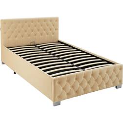 tectake Upholstered Beige Sängram 120x200cm