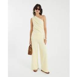 River Island Womens Textured Sleeveless Asymmetric Top - Yellow