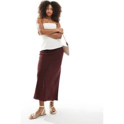 New Look Women's Blend Bias Midi Skirt - Brown