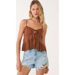 Stradivarius D75 Ripped Denim Shorts - Light Blue