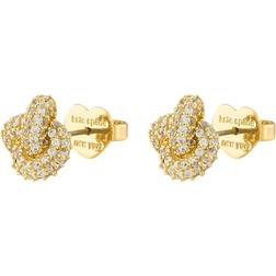 Kate Spade Messing Øreringe Med Skinnende Krystaller - Guld/Transparent