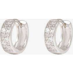 Snö of Sweden Nisi Stone Hoop Earring - Silver