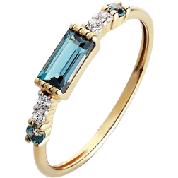 Christ Ring - Gold/Topaz/Diamonds