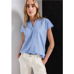 Street One Frauen Chambray Bluse - Blau