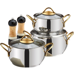 Evimsaray Sevval Cookware Set with lid 3 Parts