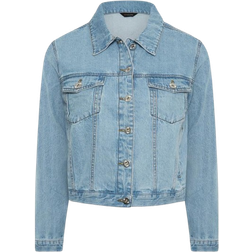 Yours Curve Denim Jacket - Light Blue