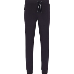 Armani Exchange Soft Yarn Jogger Pants With Logo - Navy Blue