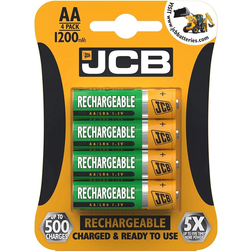 JCB Rechargeable AA Batteries 4-pack