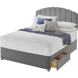Silentnight Upholstered Premium Divan Slate Grey Single Continental Bed