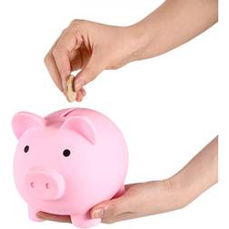 Zoomie Kids Unbreakable Plastic Money Bank 5.1 in H x 4.7 in W x 5.9 in