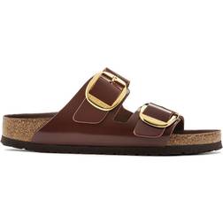 Birkenstock Arizona Big Buckle Natural Leather Patent - Clay Dark Brown