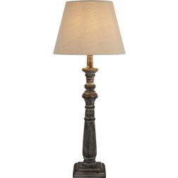 Hill Interiors Incia Column Brown/Grey Table Lamp 50cm