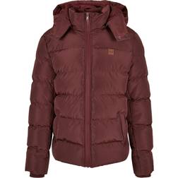 Urban Classics Hooded Puffer Jacket - Cherry