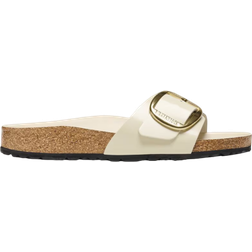 Birkenstock Madrid Big Buckle Natural Leather Patent High Shine - Ecru