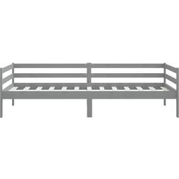 vidaXL Solid Pinewood Grey Sofa 204cm 3 Seater
