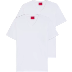 HUGO BOSS V Neck Jersey T-shirt 2-pack - White