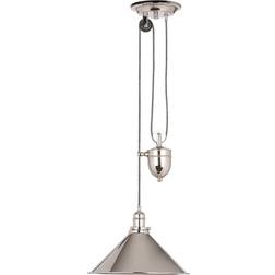 Elstead Lighting Provence Polished Nickel Rise Pendant Lamp ∅ 37cm