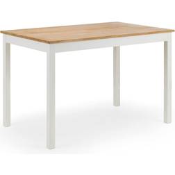 Julian Bowen Coxmoor Ivory/Oak Dining Table 75x118cm