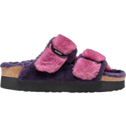 Birkenstock Arizona Big Buckle Pap Fur Narrow Fit - Purple Orchid Dark Berry