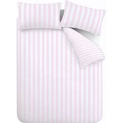 Sassy B Tease Reversible Pink Duvet Cover White, Pink (200x200cm)