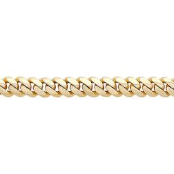 Jewelco London Men's Solid 9ct Yellow Gold Domed Cuban Curb Necklace