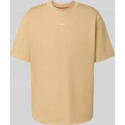 HUGO Dapolino Logo Relaxed Fit T-Shirt - Beige