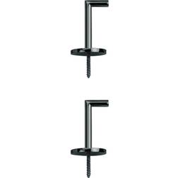 GoodHome Kimlos Black Nickel Effect Hook Curtain Set of 2