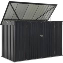Juskys Mülltonnenbox Namur 3 x 120 Liter 2 Türen (Gebäudefläche )