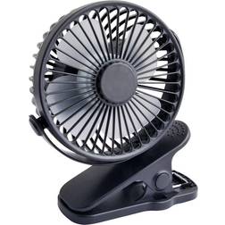 Blow Tischventilator Mit Clip 10 cm USB Akku Schwarz