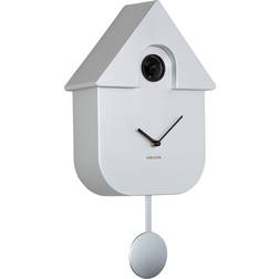 Karlsson Modern Cuckoo Metallic Silver Wall Clock
