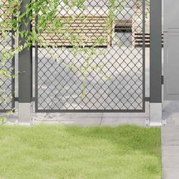 vidaXL Post Bases Square 4 Pcs Silver 91x91 mm Anthracite